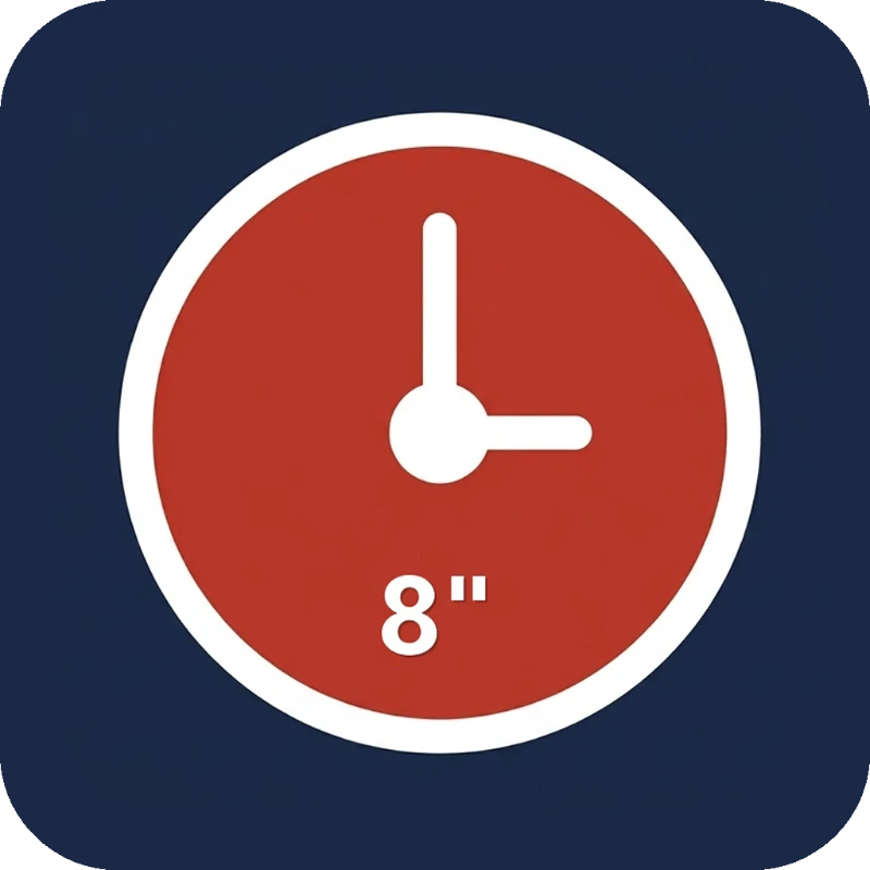 Classic Wall Clock - 08 Inch